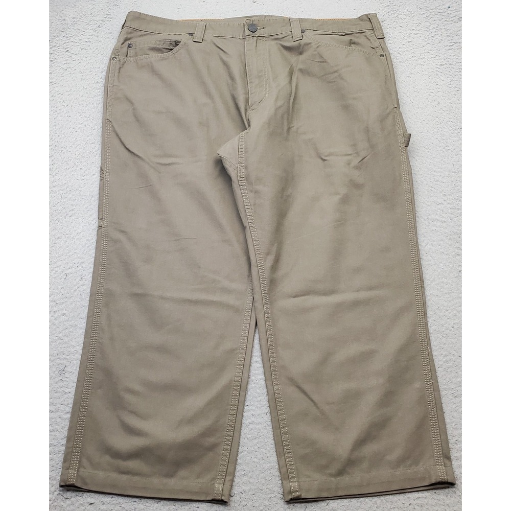 RidgeCut Touchwear Carpenter Pants Mens 44x30 Brown Utility Workwear Hammer Loop